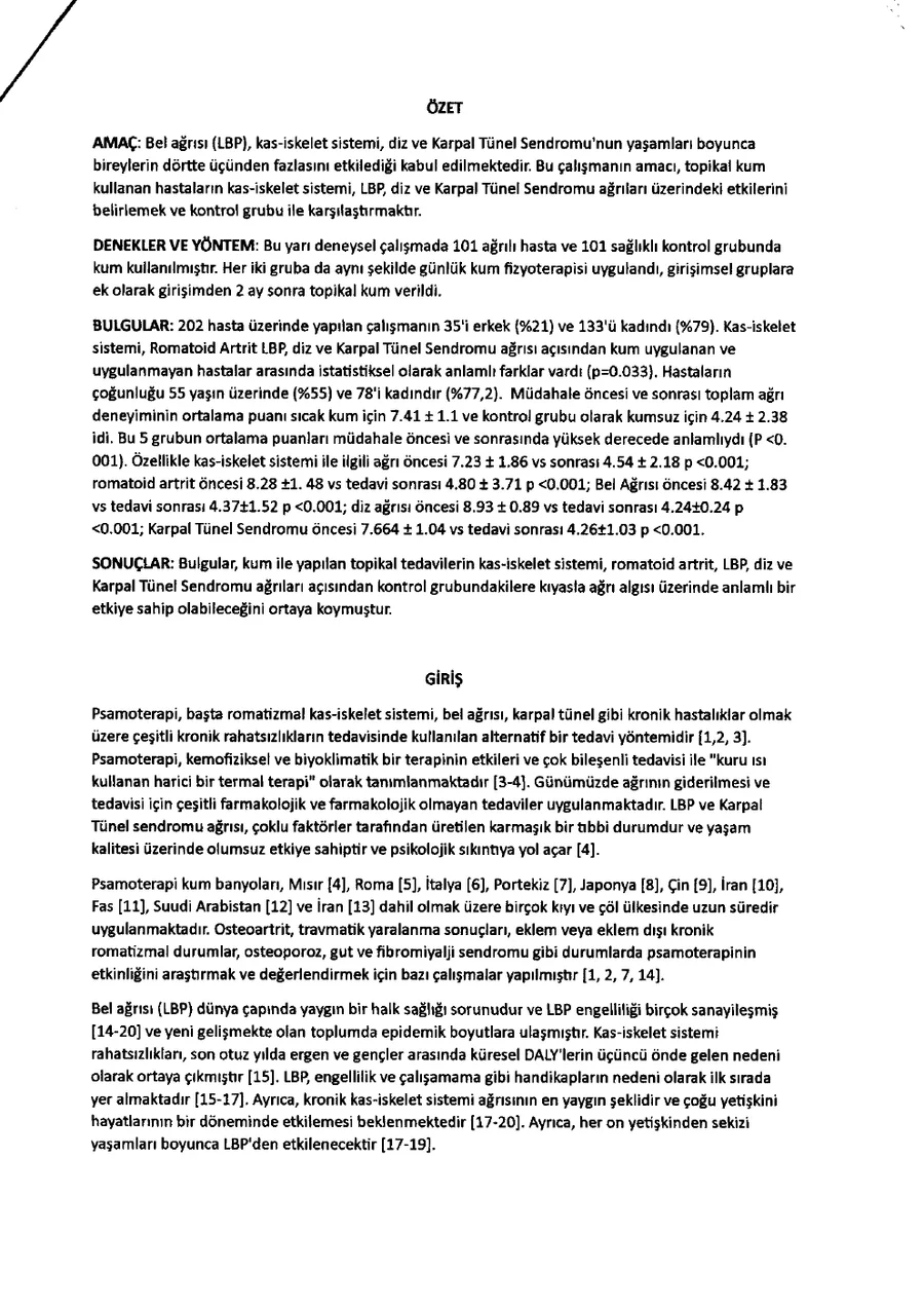 Klinik araştırmanın Türkçe arşiv uyarlamasından sayfa 2 önizlemesi